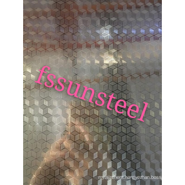 embossed stainless steel sheets (cube)